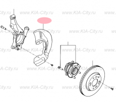 Крышка переднего тормоза правая Kia Sportage IV