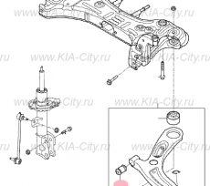 Сайлентблок переднего рычага передний Kia Picanto III