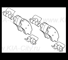 Колодки тормозные задние Kia Picanto III